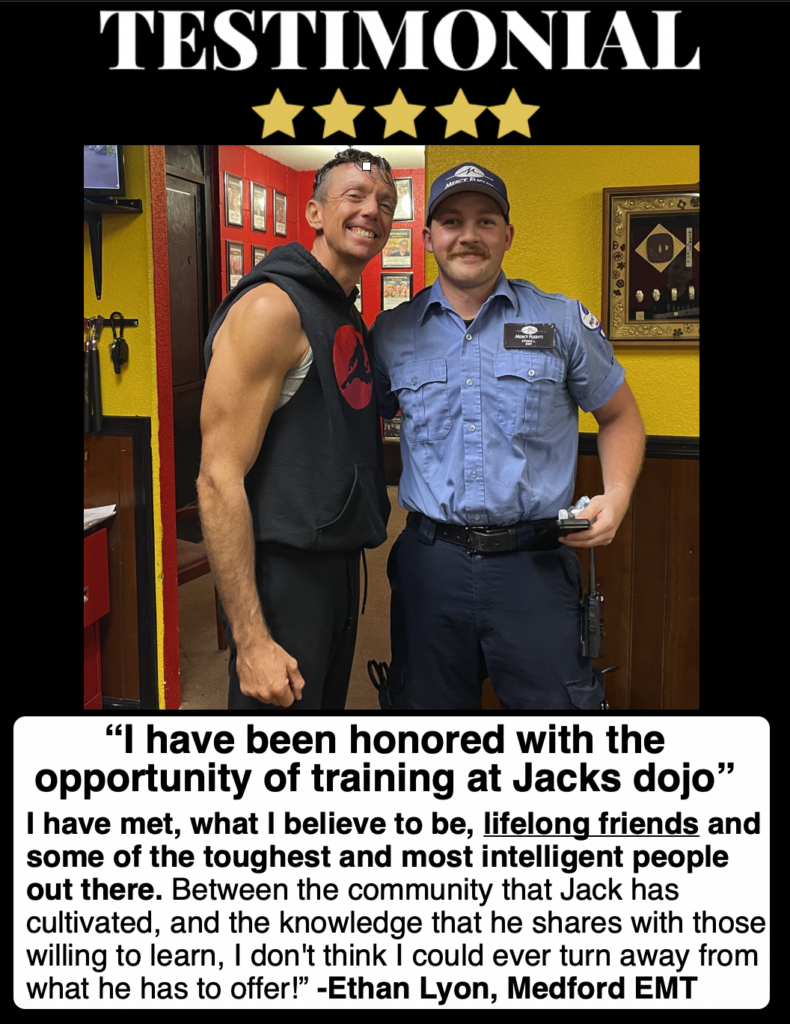 Medford Oregon EMT talks about his training at Jacks dojo in southern Oregon